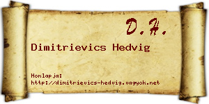 Dimitrievics Hedvig névjegykártya